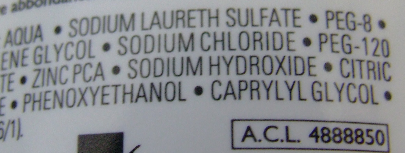 La RochePosay Effaclar gel ingredients